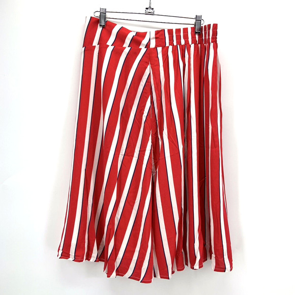Modcloth Collectif‎ Ornella A-Line Skirt Size 10 Yacht Stripe Red Twee Retro NWT - Picture 6 of 12